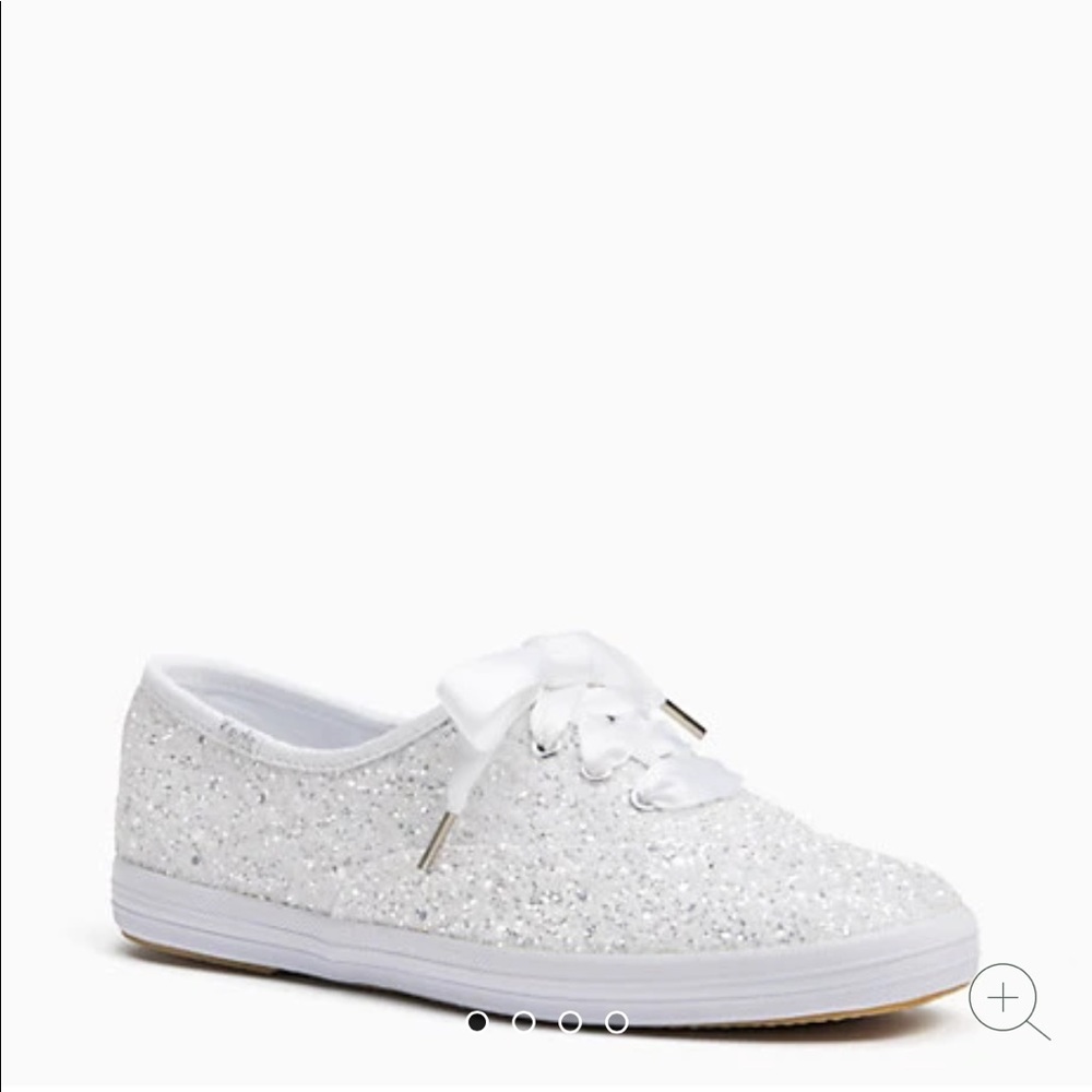 White glitter shoes
